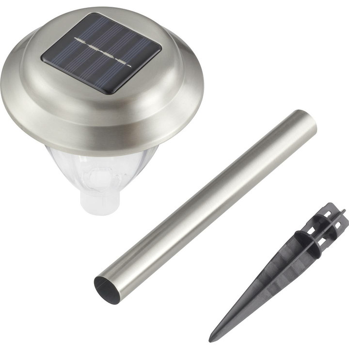 2 STÜCK Solar-Gartenleuchte EC11017 LED 0.08 W Wegeleuchte Spießlampe