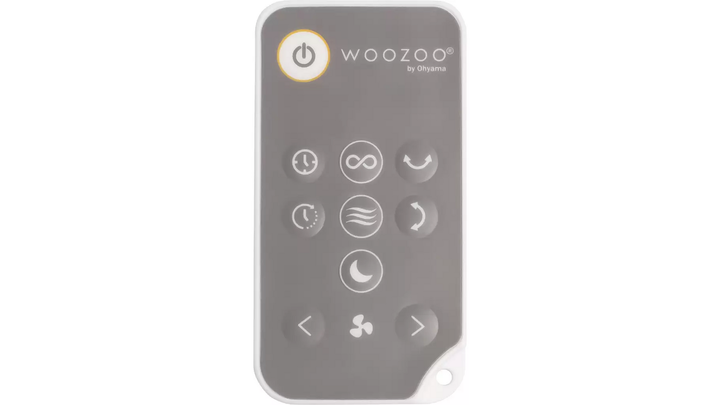 WOOZOO Ohyama Tischventilator Lüfter Ventilator Weiß mit Fernbedienung 35W 270mm