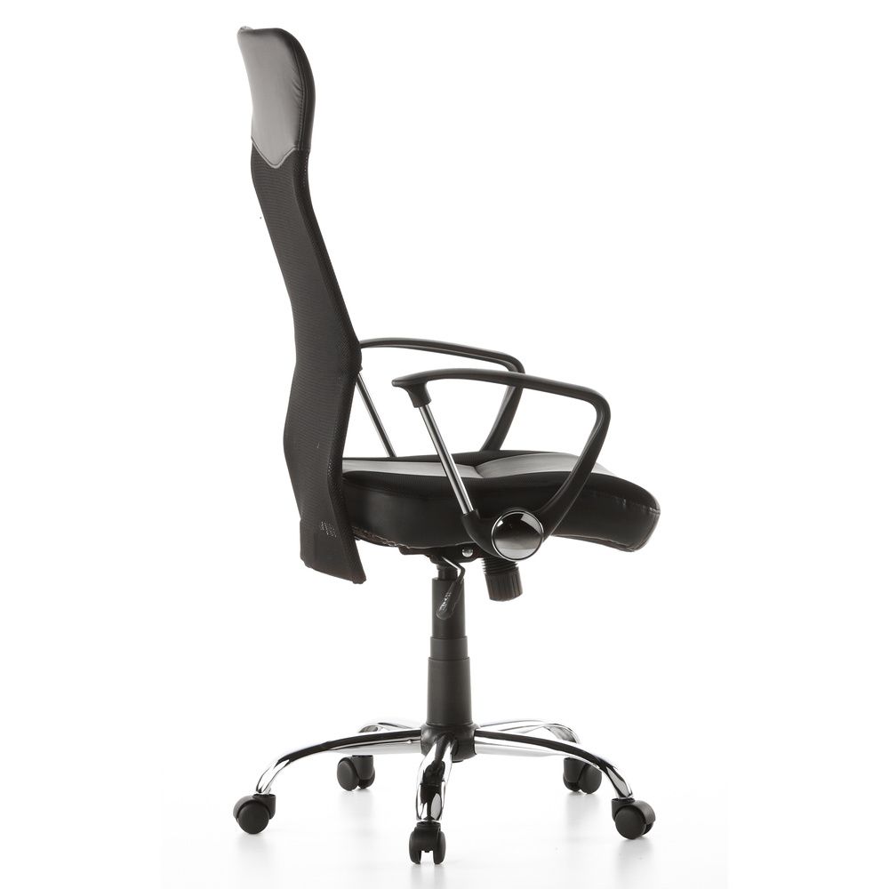 hjh OFFICE Bürostuhl Chefsessel Netz Kunstleder schwarz Drehstuhl ARTON 20 - 4260182533345