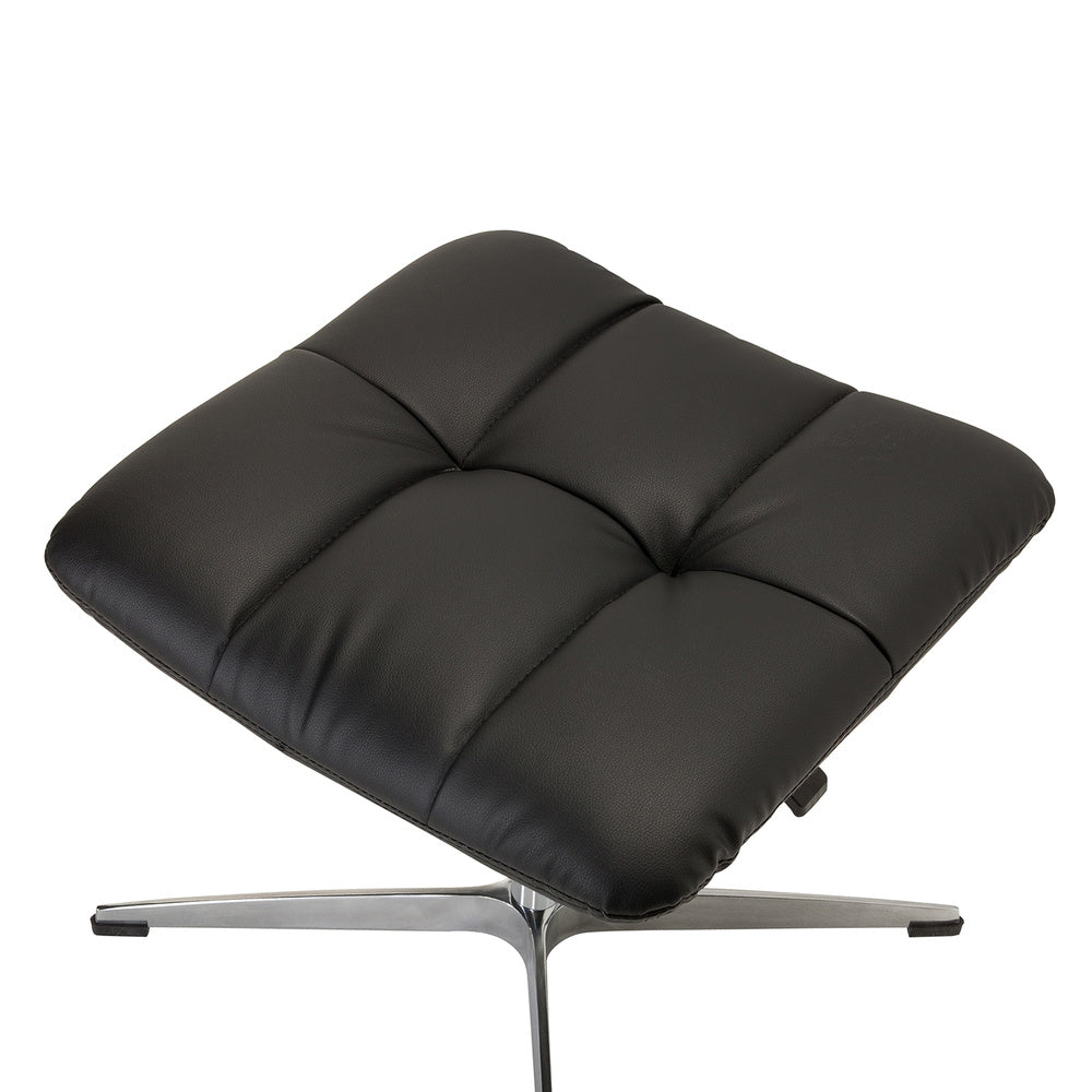 hjh OFFICE Hocker Drehstuhl SARANTO Sitzhocker Sitz-Hocker Kunstleder schwarz    - 4251084696696