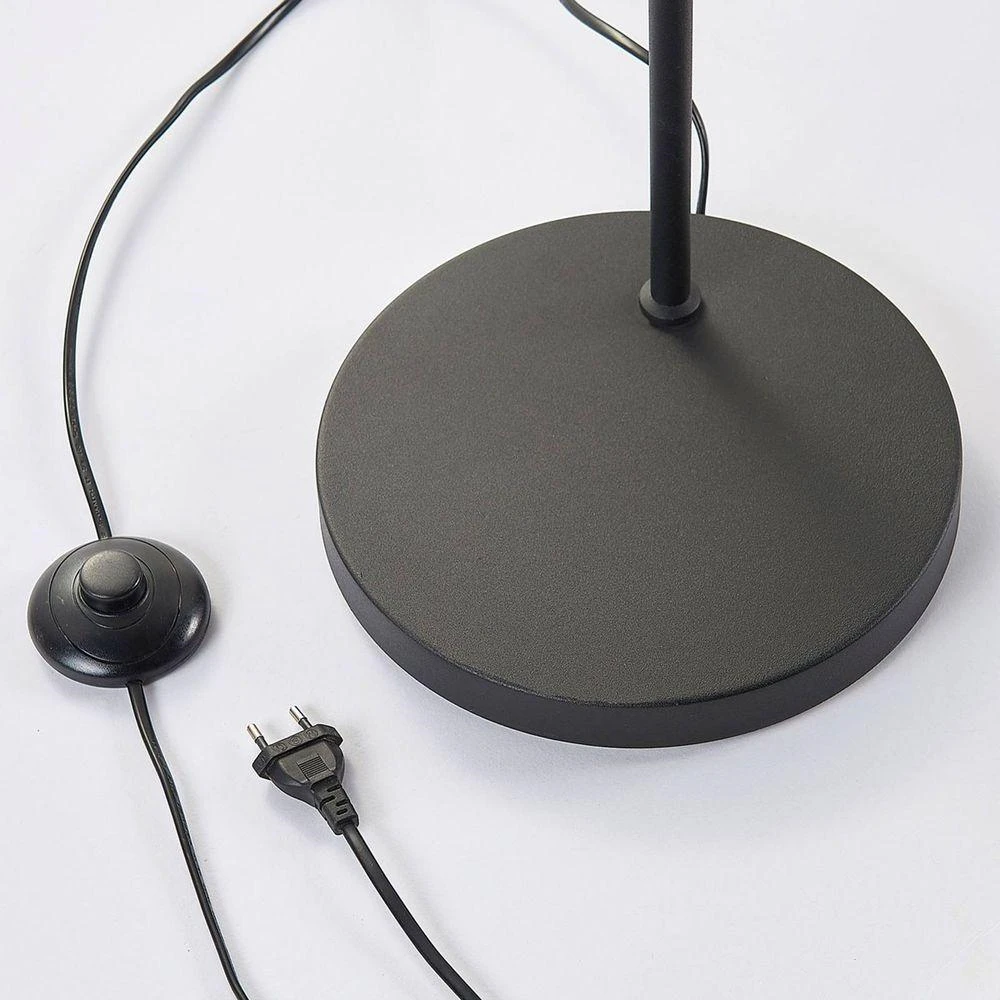 Lampadaire Lindby, lampadaire Morik, lampe sur pied, lampe de lecture, culot E27