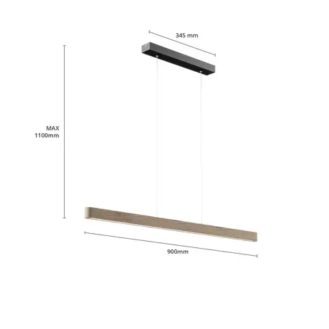 Led Hängeleuchte Forrestal Pendellampe Lampe Deckenlampe Lampe Leuchte 90cm653 B-Ware