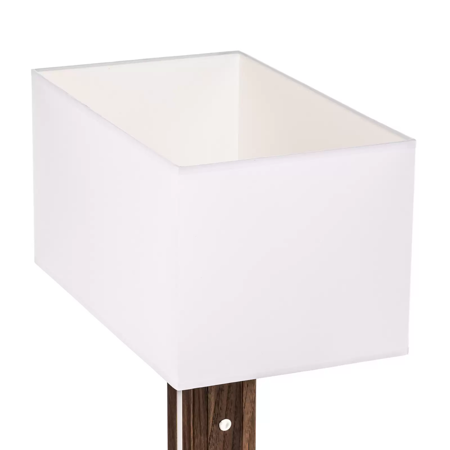 Stehlampe Elegance Dimmbar Nussbaumfurnier Weiß Stehleuchte Lampe Leuchte Spot B-Ware