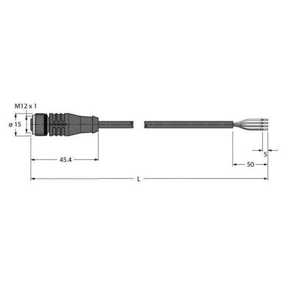 Turck 8036518 Sensor /Aktor Anschlussleitung 2m Polzahl 4 Industriestecker Kabel B-Ware - 4047101445787
