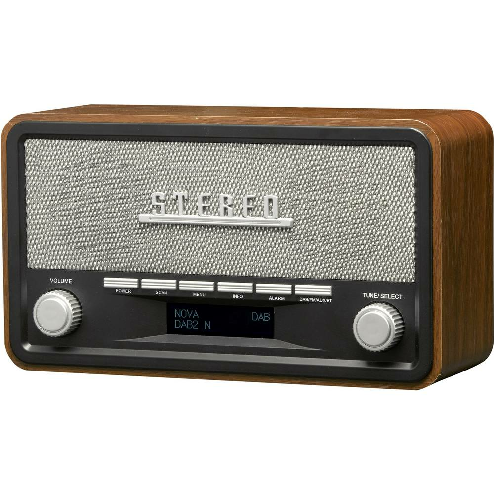 B-Ware Denver Dab 18 Tischradio Dab+ Ukw Aux Holz Tragbares Radio Radioempfänger