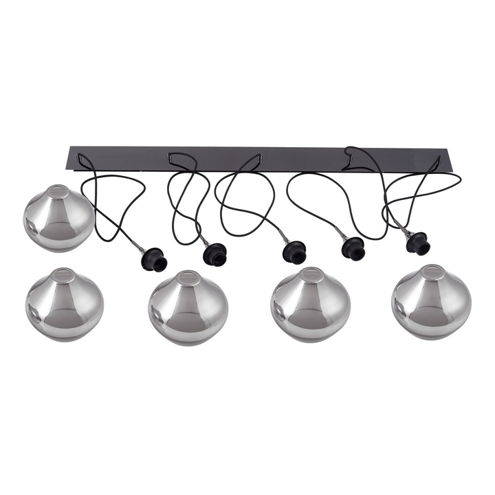 Lucande Hängeleuchte Jarven 5 Flammig Schwarz Glas Deckenlampe Lampe Leuchte97 B-Ware