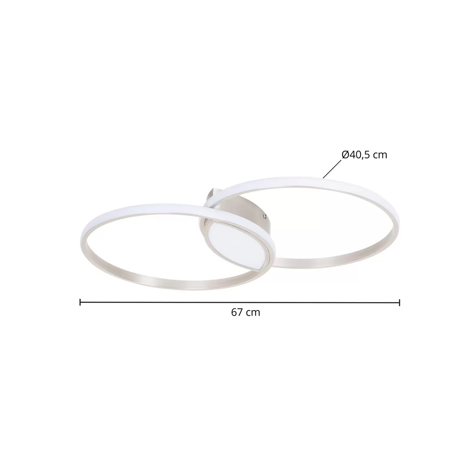 Lindby Valerna Led Deckenlampe Hängeleuchte Lampe Leuchte 31 W Stepdim Nickel157 B-Ware - 4251911758559