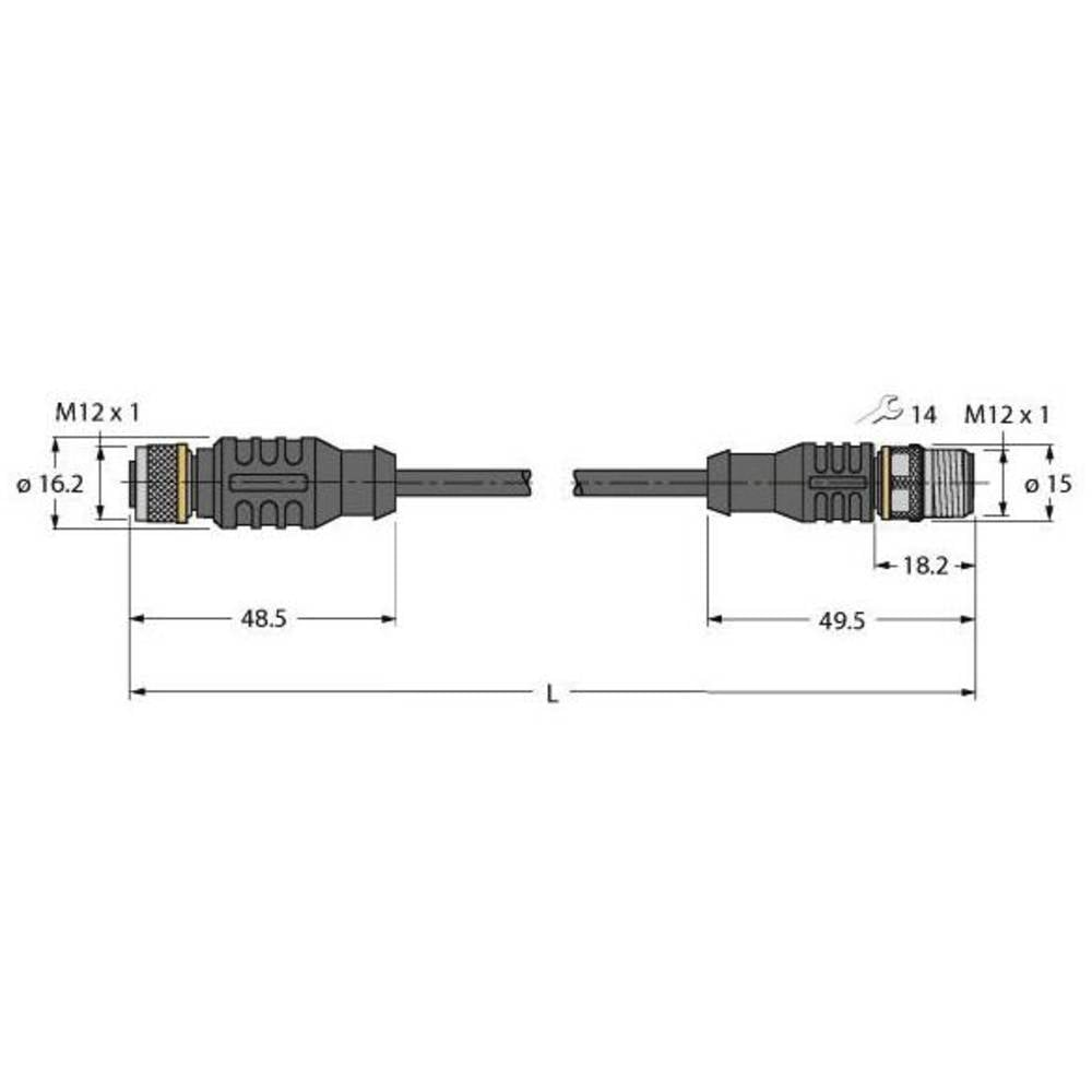 Turck 6631015 Sensor-/Aktor-Steckverbinder konfektioniert Verbindungsleitung