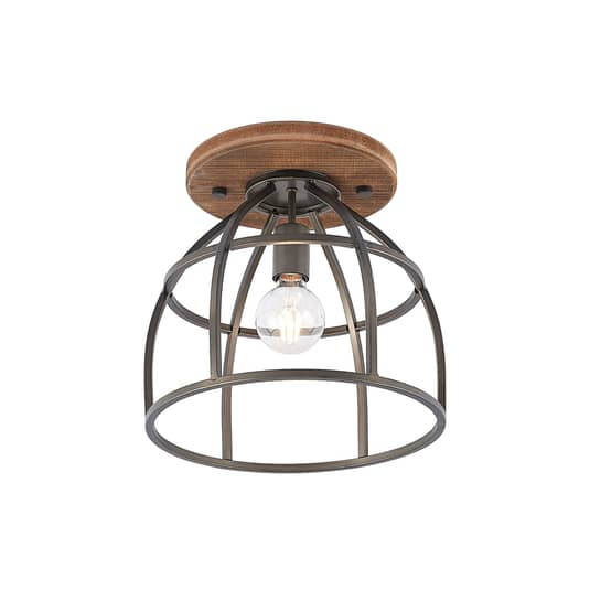 Lindby Rutger Deckenlampe Deckenleuchte Deckenlicht E27 Rund Mit Käfigschirm B-Ware - 4251096596021