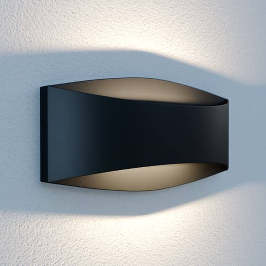 Lindby Evric LED-Außenwandleuchte Wandleuchte AußenWandleuchte Lampe Breite 25,4