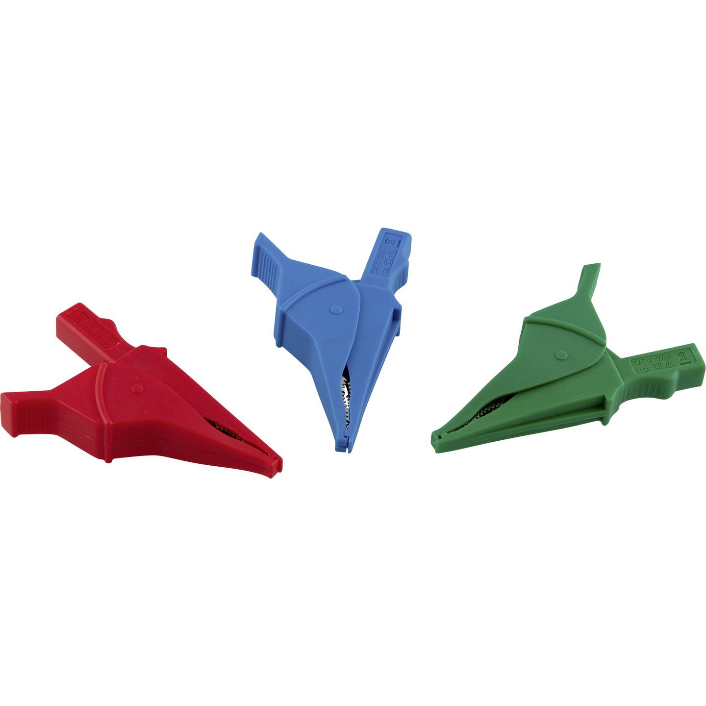 B-Ware Chauvin Arnoux 3er Set Krokodilklemmen P01101922 Ersatzteil Rot Grün Blau - 3663653001816
