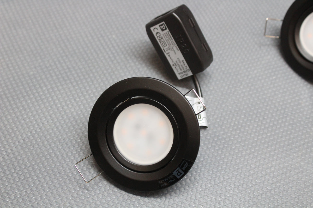 Paulmann Einbaustrahler Nova Coin LED Spot 3er Set schwarz warmweiß 2700K - 4000870944714