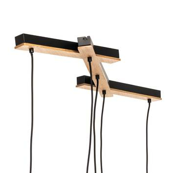 B-Ware Lucande Thamila Hängeleuchte Hängelampe Deckenlampe Leuchte Lampe Schwarz Eiche