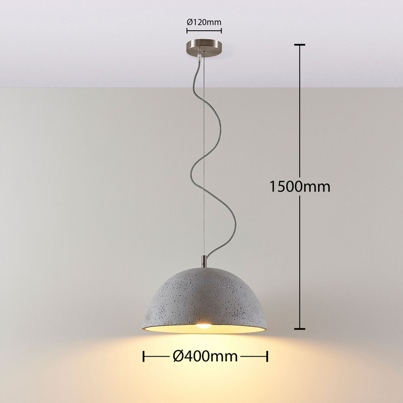 Lindby Pendelleuchte Jelin Deckenlampe Hängeleuchte Deckenleuchte Lampe grau E27 - 4251096525021