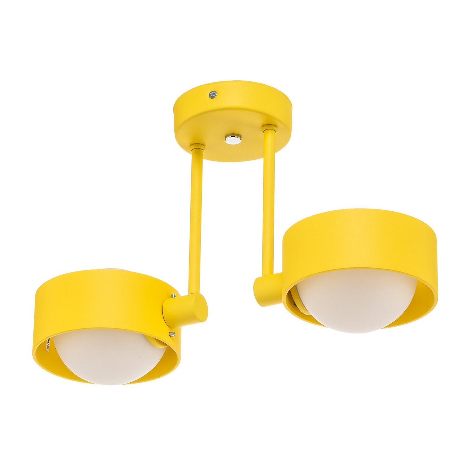 B-Ware Argon Deckenleuchte Mado Deckenlampe Deckenlicht Lampe Stahl Gelb Zweiflammig