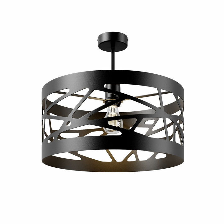 Euluna Deckenlampe Modul Deko Deckenlampe E27 Frez Musterschirm ø 39cm Schwarz B-Ware