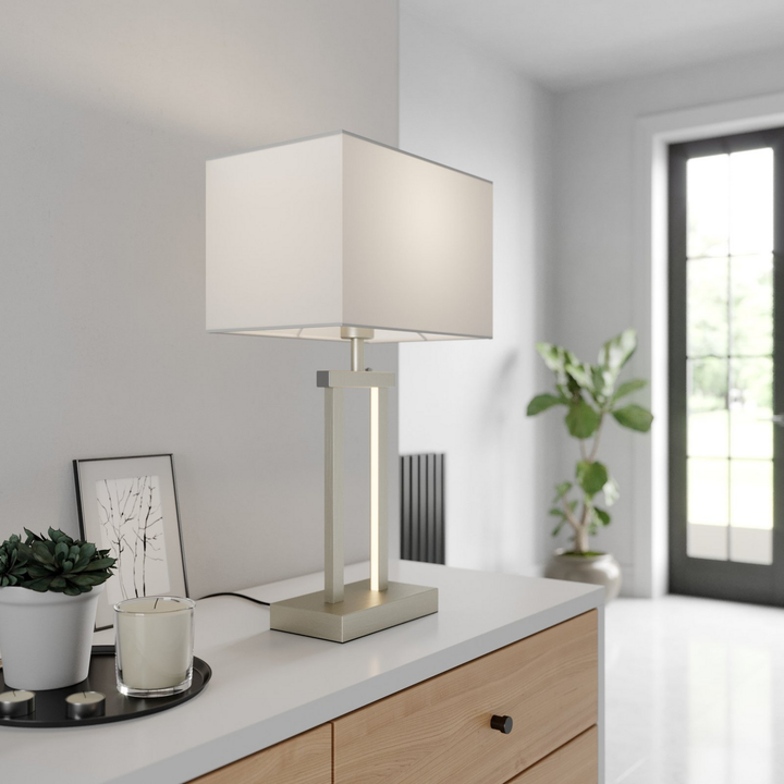 Lindby Tischlampe Led Leuchte Schreibtischleuchte Nachttischlampe 2x 60 W E27 B-Ware