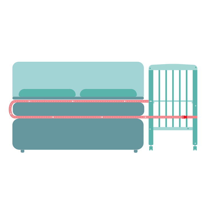 Fillikid Beistellbett Nino Kinderbett Gitterbett Natur 5 Fach Höhenverstellbar B-Ware