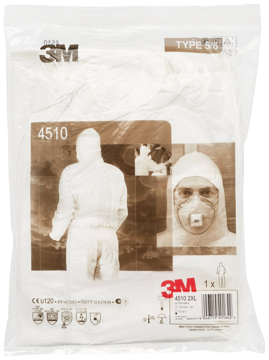 3 M 45702 Xl Schutzanzug Einweg Schutzanzug Einweg 4570 Kleider Größe: Xxl Grau    B-Ware - 4046719402298