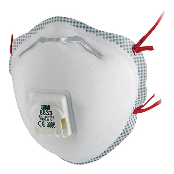 3 M Atemschutzmaske Mundschutz Maske 8833 Sv Ffp3 Rd Weiß Staubschutz B-Ware - 4046719970919