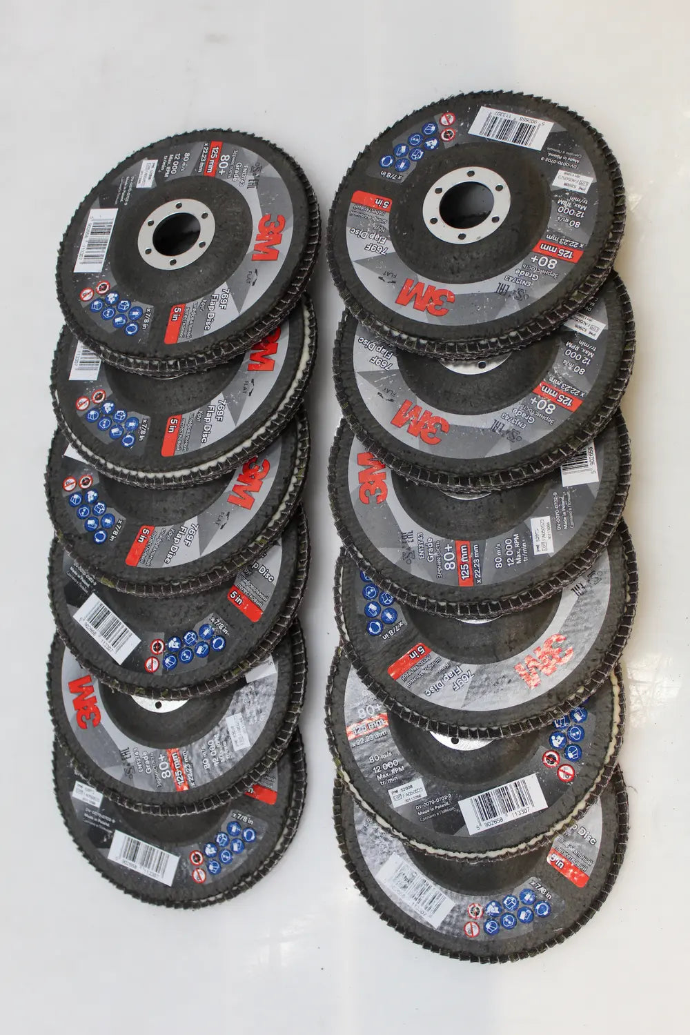 B-Ware 3 M Fächerschleifscheibe Schleifblatt Inox Glasgewebeteller Flach 125mm 12 Stück - 5902658113307