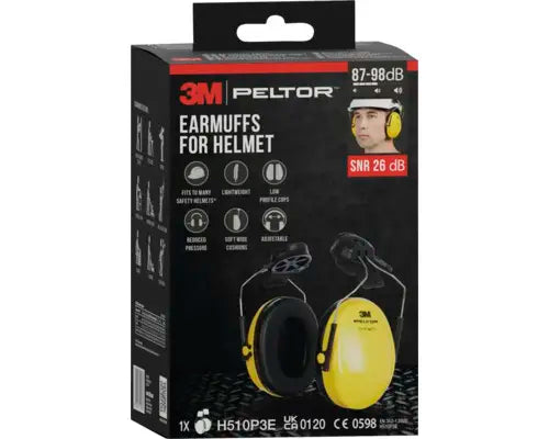 B-Ware 3 M Gehörschutz Kapselgehörschutz Ohrschutz Helm Gelb Kunststoff 1 Stück - 5902658102981