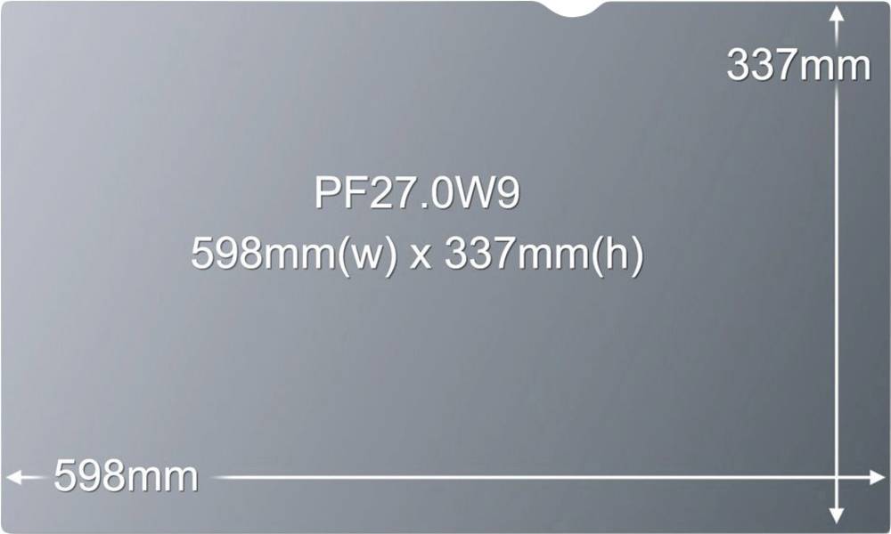 3M PF27.0W9 Blickschutzfilter Standard Blickschutz-Folie 68.6 cm Bildformat 16:9 - 51128797730