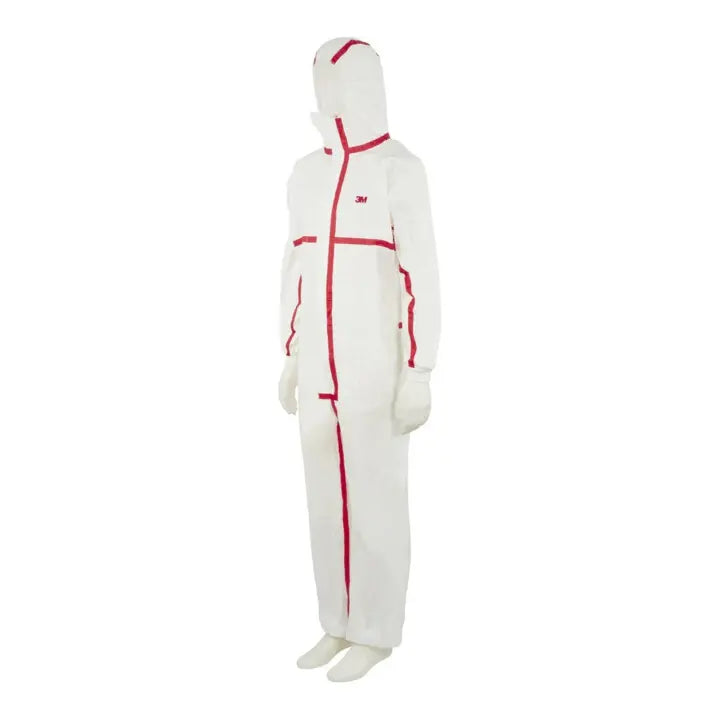 B-Ware 3 M Schutzanzug Overall Anzug Weiß Rot Kapuze Typ 4/5/6 Größe 4 Xl 5 Stück - 8887862438392