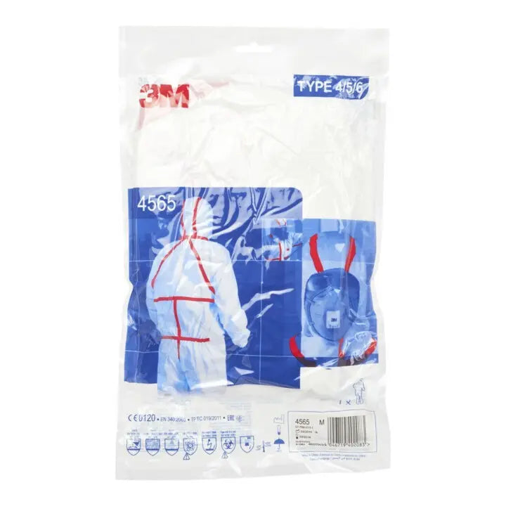 B-Ware 3 M Schutzanzug Overall Anzug Weiß Rot Kapuze Typ 4/5/6 Größe 4 Xl 5 Stück - 8887862438392