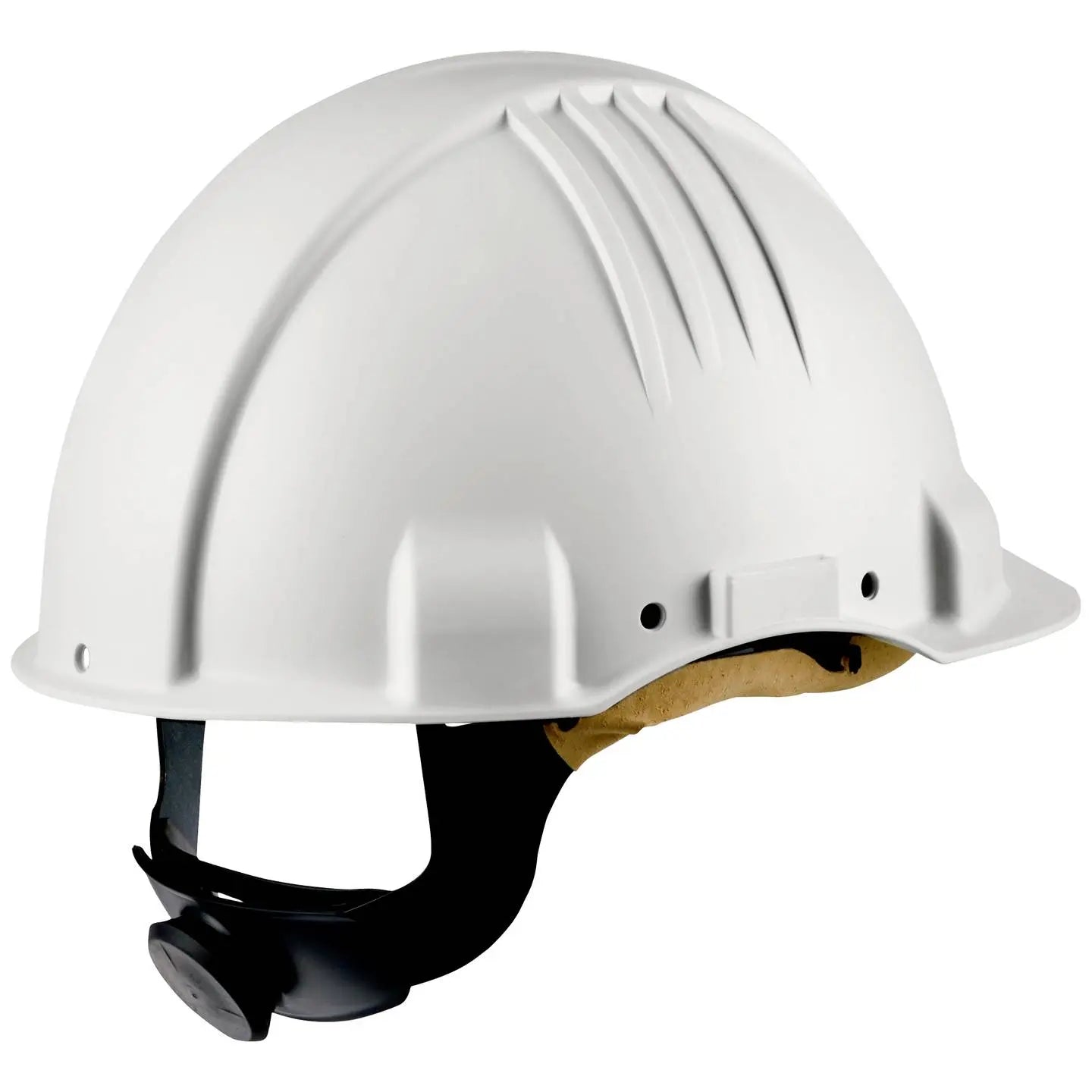 B-Ware 3 M Temp Schutzhelm Helm Dielektrisch 1000 V Weiß Lederschweißband Kopfband 50365 - 4054596015340