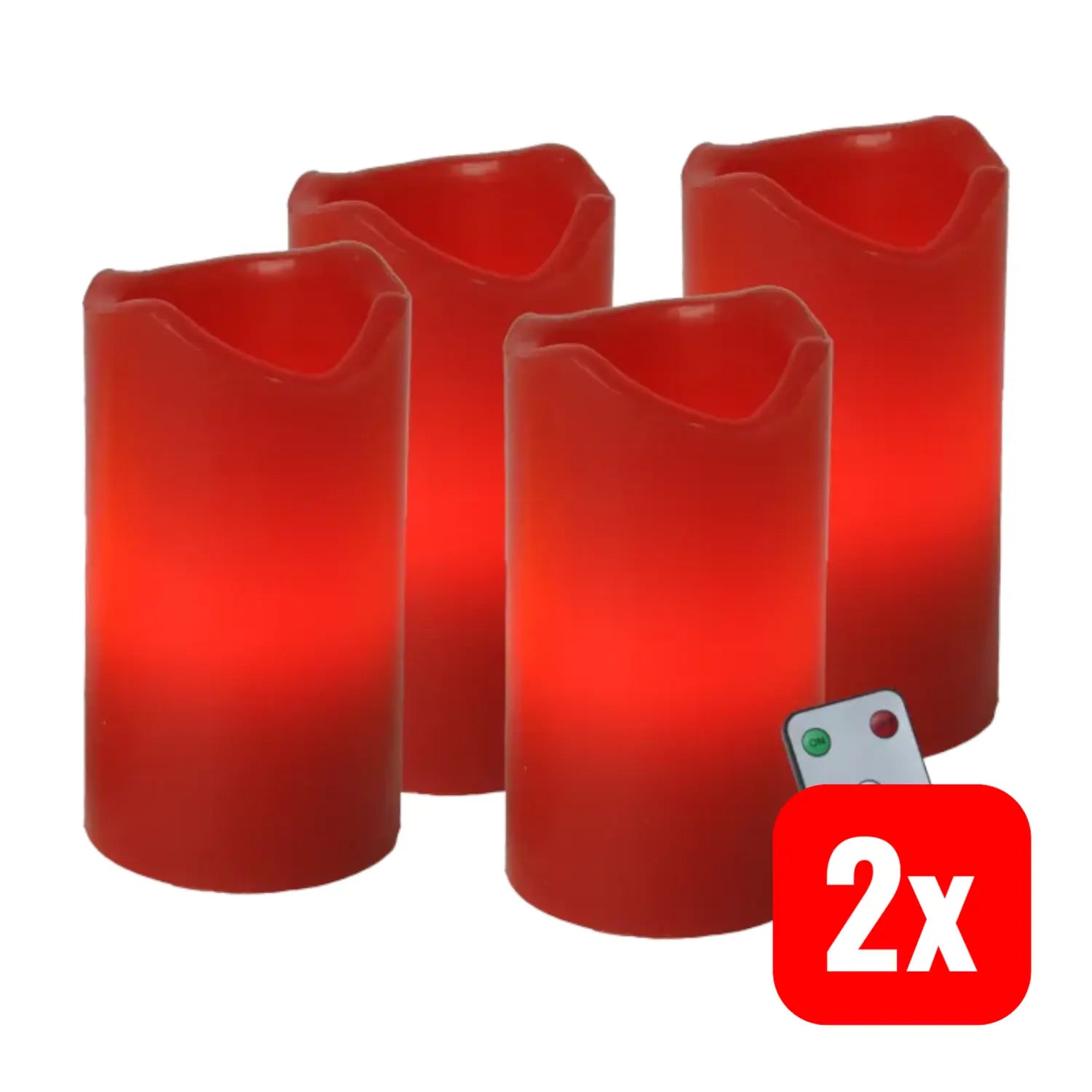 B-Ware Star Trading Candle Led Kerzen Kerzen Lichter 4 Er Set Fernbedienung Rot 2 Sets - 7391482067128