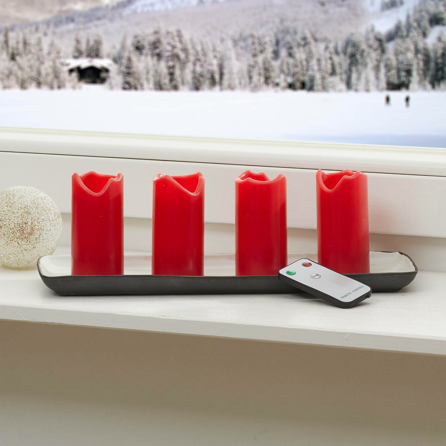 B-Ware Star Trading 4 Er Set Candle Led Kerzen Kerzen Lichter Fernbedienung Rot 2 Sets - 7391482067128