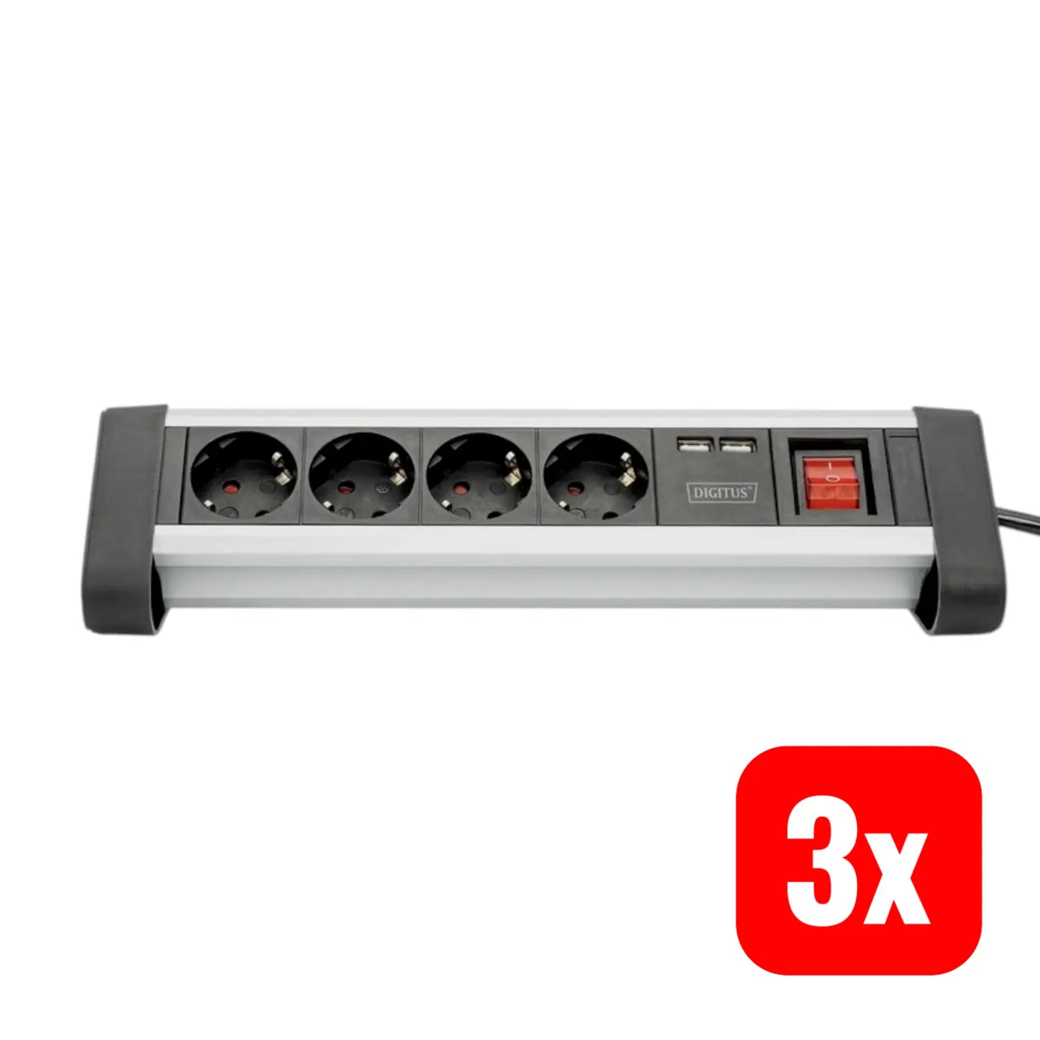 B-Ware Digitus Da 70614 Steckdosenleiste Mit Schalter Mehrfachsteckdose 1,5 M 3 Stück - 4016032443216