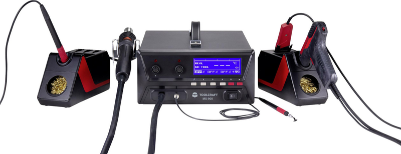 B-Ware Toolcraft Reparatur Station 900 W 4 In 1 überarbeitungsstation 150 500°C Station - 4053199932023