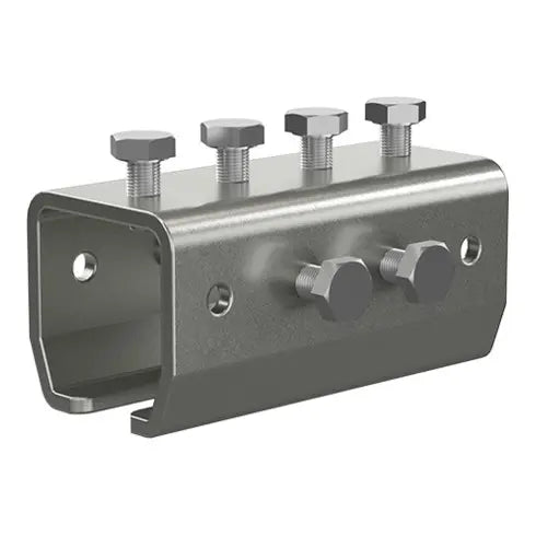 B-Ware Mea Muffe Verbindungsmuffe Kupplung Laufschiene Stahl Galvanisiert Gr 2 - 40001990130476