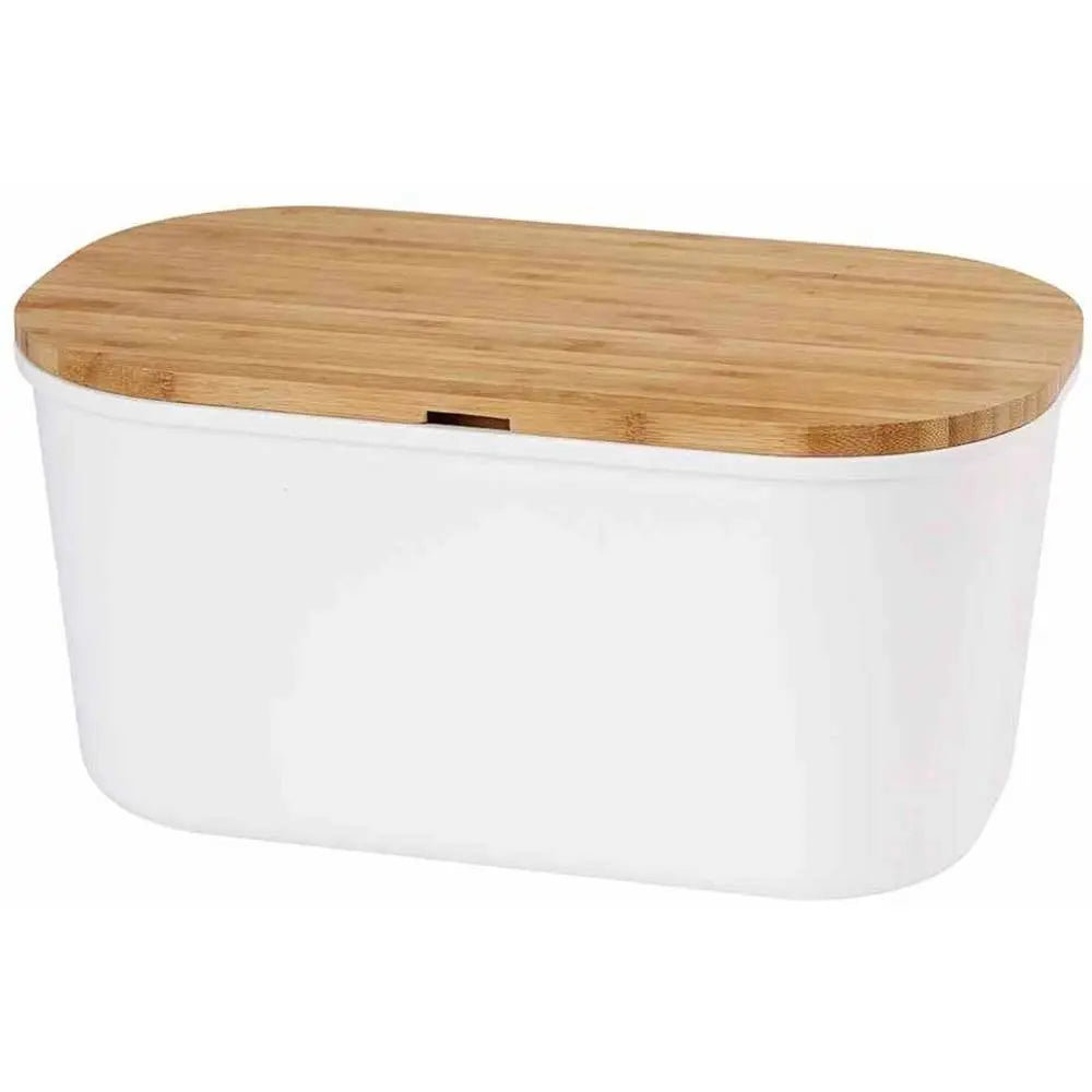 B-Ware Kesper Brotbox Brotkasten Melamin Schneidbrett Bambus Weiß 37 X 17,5 X 21,5 Cm - 4000270580802