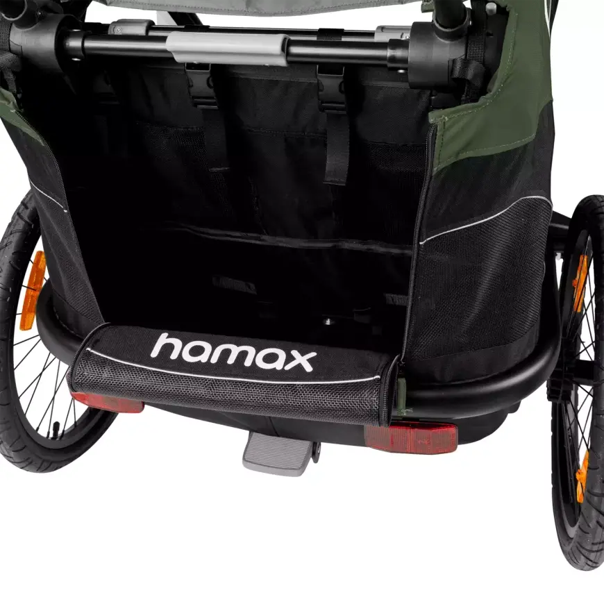 Hamax Outback Fahrradanhänger Trailer Kinderwagen Grün Schwarz Transport B-Ware
