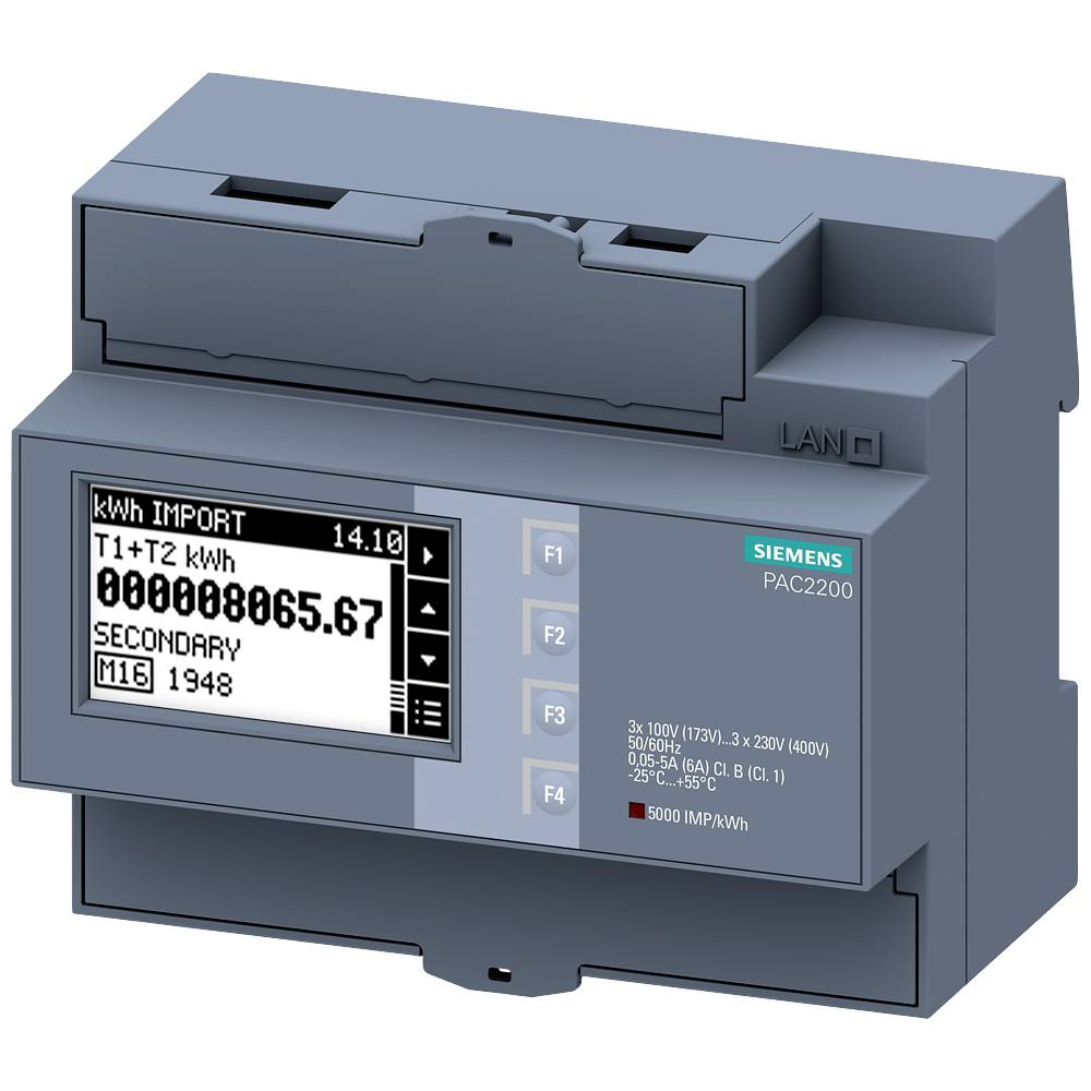 Siemens 7 Km2200 2 Ea30 1 Ha1 Digitales Hutschienenmessgerät Stromzähler Messgerät B-Ware - 4001869538556