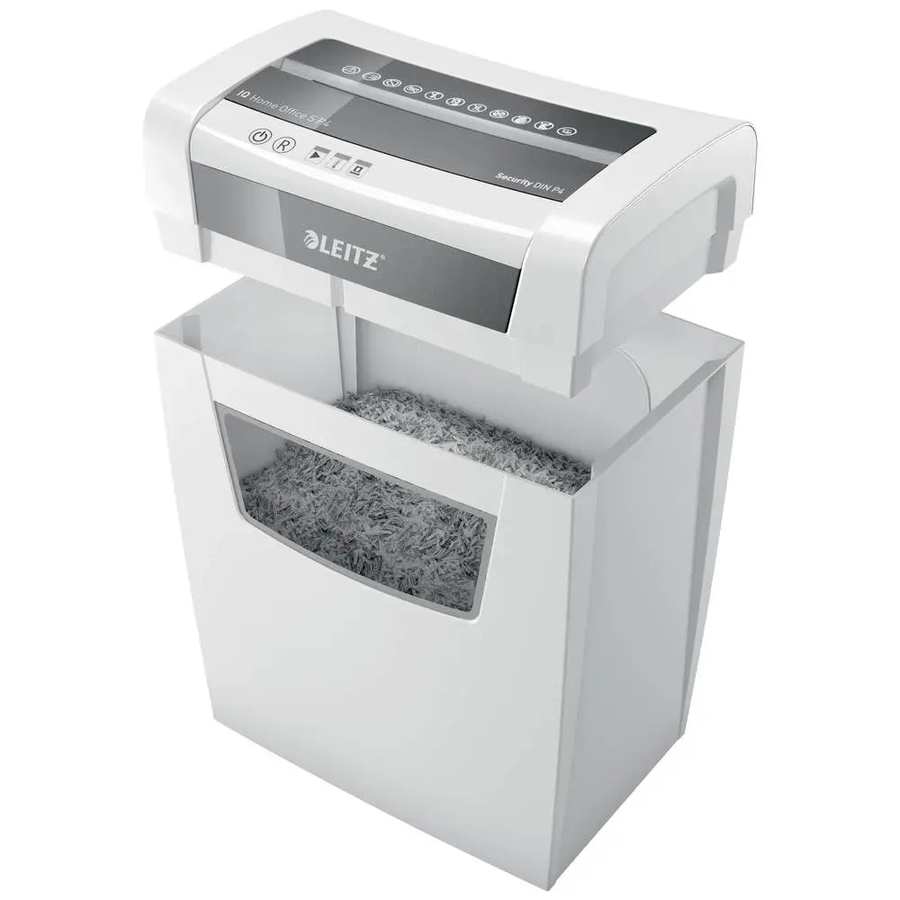 D-Ware Leitz Aktenvernichter Schredder Iq Home Office P4 8 Blatt 15 L Weiß Defektware