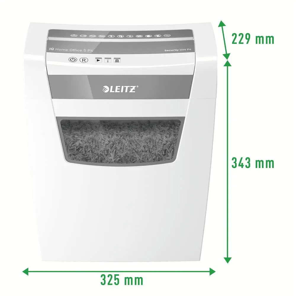 D-Ware Leitz Aktenvernichter Schredder Iq Home Office P4 8 Blatt 15 L Weiß Defektware