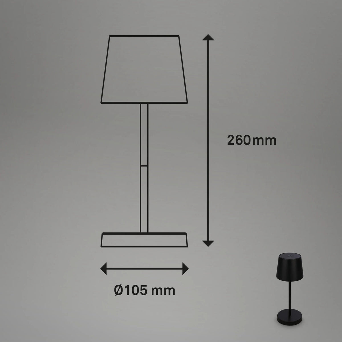 Briloner Tischlampe Leuchte LED Boja Kabellos Dimmbar Spritzwasserschutz 5 STÜCK - 4002707438427
