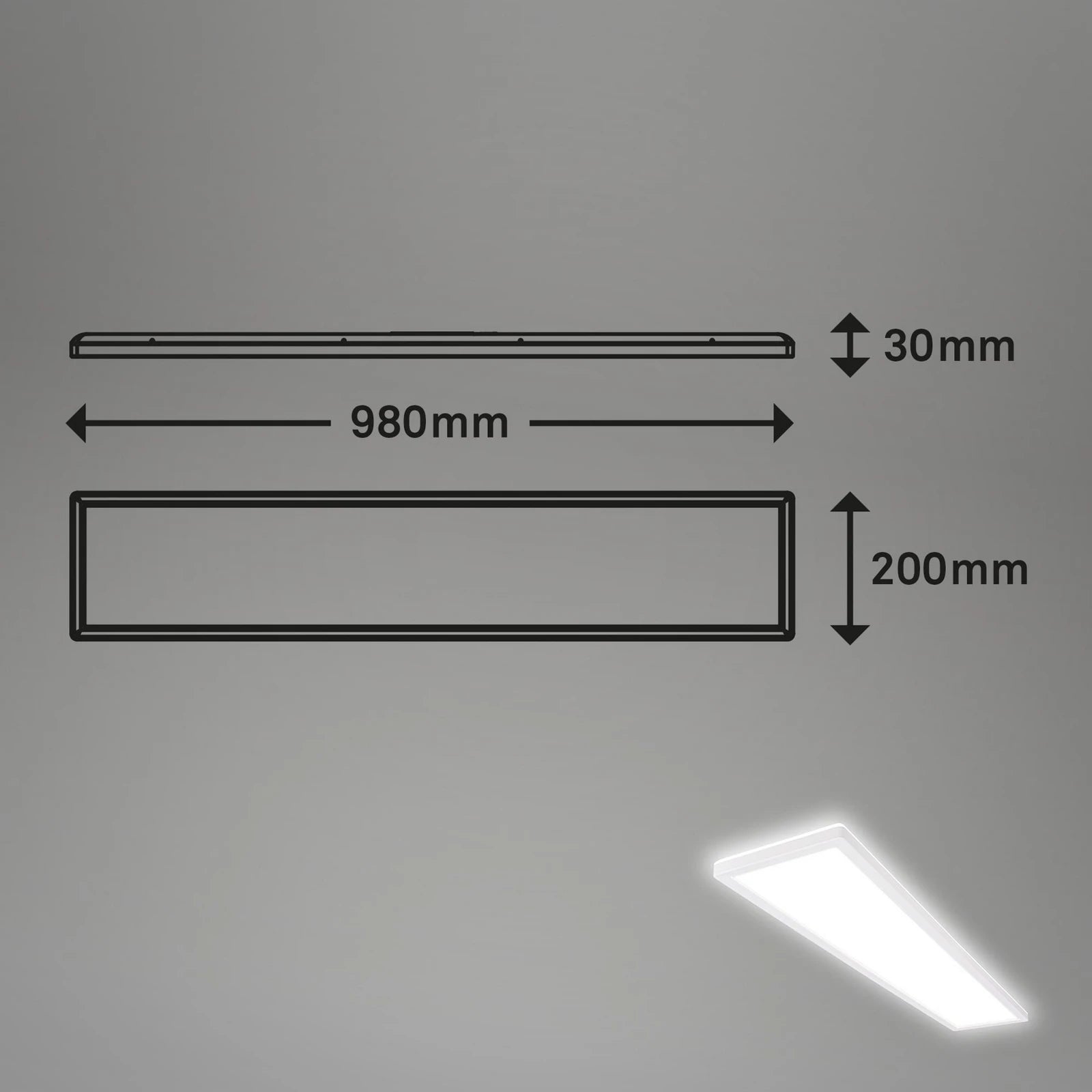 Briloner LED-Panel Move Sensor Deckenleuchte Panel 98x20cm IP44 Kunststoff weiß - 4002707460404