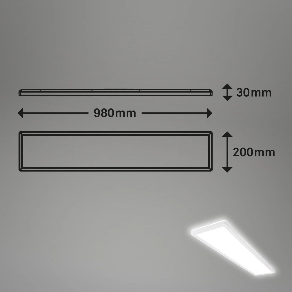 Briloner LED-Panel Move Sensor Deckenleuchte Panel 98x20cm IP44 Kunststoff weiß - 4002707460404