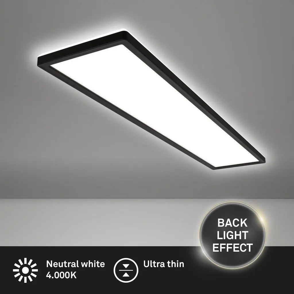 B-Ware Briloner Deckenlampe Deckenleuchte Led Backlight Schwarz Panel Büro 98 Cm 4000 K - 400270746275