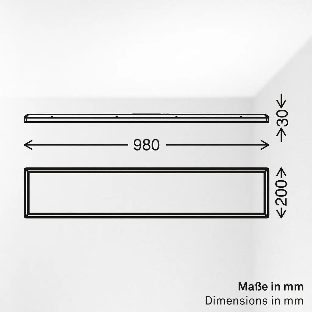 B-Ware Briloner Deckenlampe Deckenleuchte Led Backlight Schwarz Panel Büro 98 Cm 4000 K - 400270746275