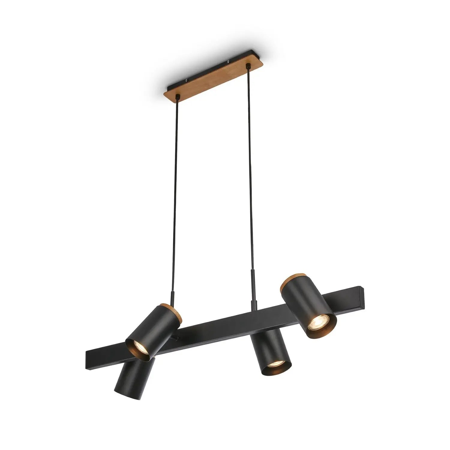 B-Ware Briloner Hängeleuchte Pendelleuchte Duta Leuchte Schwarz Metall 120 Cm 4 Flg - 4002707484998