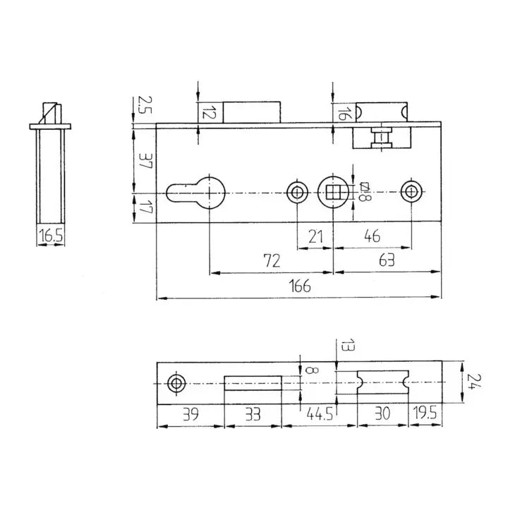 B-Ware Bever Schloss Türschloss Zylinderschloss 340 P Stahl Verzinkt Profilzylinder 72mm - 4002730105099