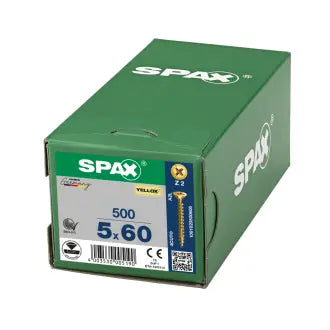 B-Ware Spax Universalschrauben Holzschrauben Schrauben 5x60 Yellox Gelb 500 Stück - 4003530005190