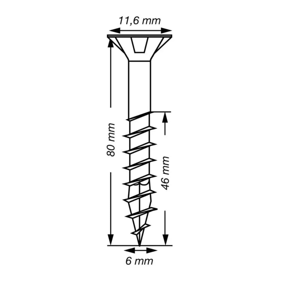 B-Ware Spax Schrauben Universalschrauben 6x80 Edelstahl Senkkopf Tg A2 T Star 100 Stück - 4003530092008