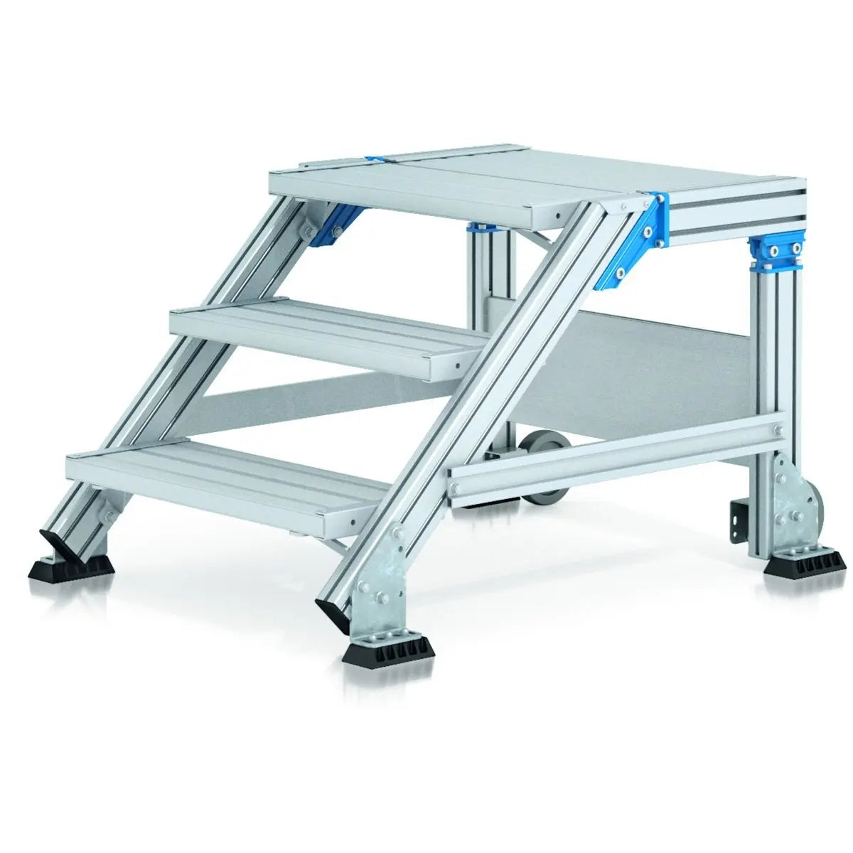B-Ware Zarges Treppenpodest Arbeitspodest Fahrbar Plattform 4 Stufen Mobil 60 Cm 0,99 M - 4003866555420